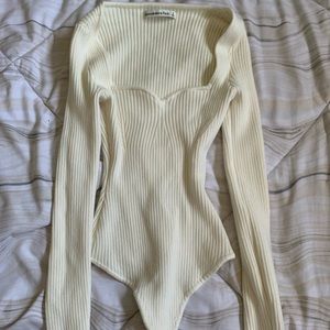 Sweetheart knit bodysuit